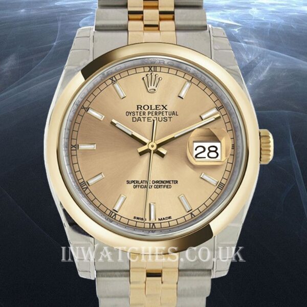 Rolex Datejust 36mm 116203CSJ Men's Jubilee Bracelet Champagne Dial