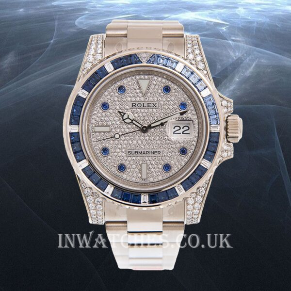 Rolex Submariner 40mm 116659 Men's Oyster Bracelet Diamond Paved Dial - Image 2