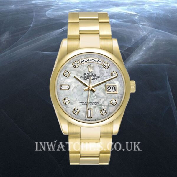 Rolex Day-Date 118208 Men's 36mm Automatic Mother of Pearl Dial - Image 2